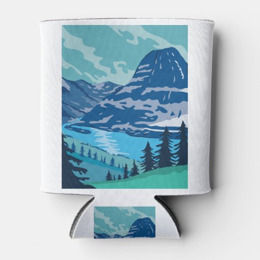 モンタナの氷河の国立公園とキントラ湖 缶クーラー (正面)