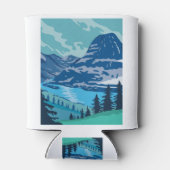 モンタナの氷河の国立公園とキントラ湖 缶クーラー (裏面)