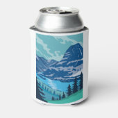 モンタナの氷河の国立公園とキントラ湖 缶クーラー (缶裏面)