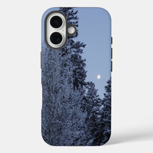 モンタナの風景 冬の木々と夜明け Case-Mate iPhoneケース (裏面)