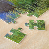 モンタナの馬。クリスマスの挨拶 ジグソーパズル (側面)