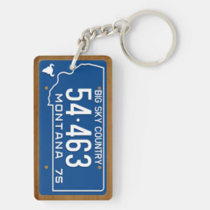 モンタナの1975年のヴィンテージのナンバープレートKeychain キーホルダー