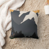 モンタナへの旅行を促進するヴィンテージのポスター。 クッション (ブランケット)