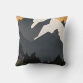 モンタナへの旅行を促進するヴィンテージのポスター。 クッション (裏面)