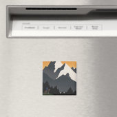 モンタナへの旅行を促進するヴィンテージのポスター。 マグネット (インサイチュ (食洗機))