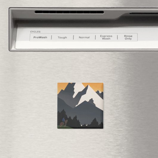 モンタナへの旅行を促進するヴィンテージのポスター。 マグネット (インサイチュ (食洗機))