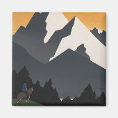 モンタナへの旅行を促進するヴィンテージのポスター。 マグネット (正面)