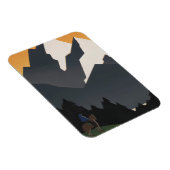 モンタナへの旅行を促進するヴィンテージのポスター。 マグネット (右側)