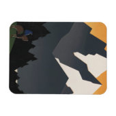 モンタナへの旅行を促進するヴィンテージのポスター。 マグネット (横)