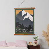 モンタナへの旅行を促進するヴィンテージのポスター。 吊り下げ型タペストリー (寝室)