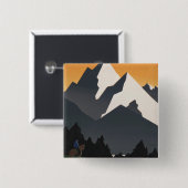 モンタナへの旅行を促進するヴィンテージのポスター。 缶バッジ (正面&裏面)