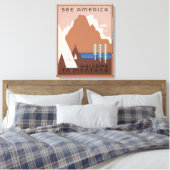 モンタナへの旅行を促進するヴィンテージのポスター。2 キャンバスプリント (インサイチュ (寝室))