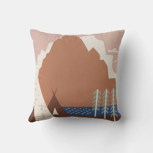 モンタナへの旅行を促進するヴィンテージのポスター。2 クッション (裏面)