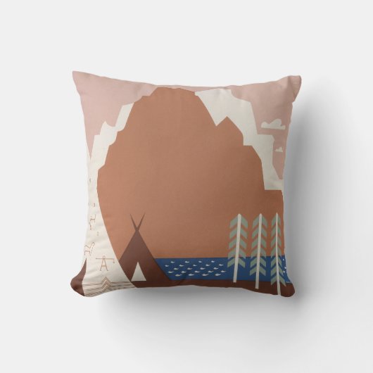 モンタナへの旅行を促進するヴィンテージのポスター。2 クッション