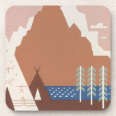 モンタナへの旅行を促進するヴィンテージのポスター。2 コースター (正面)