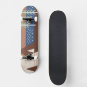 モンタナへの旅行を促進するヴィンテージのポスター。2 スケートボード (正面)