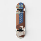 モンタナへの旅行を促進するヴィンテージのポスター。2 スケートボード (正面)