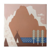 モンタナへの旅行を促進するヴィンテージのポスター。2 タイル (正面)