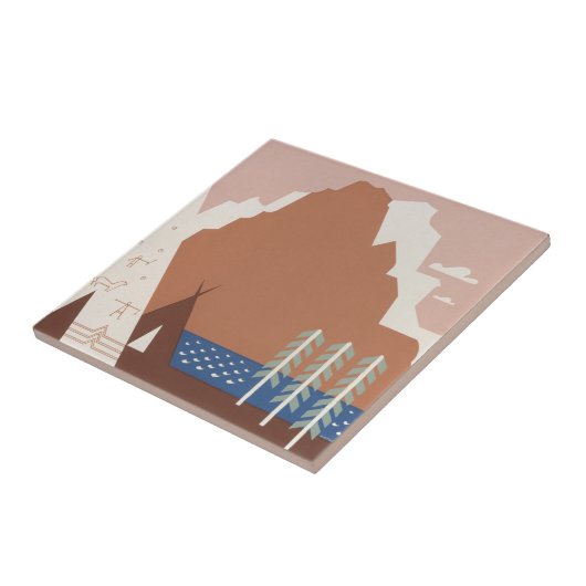 モンタナへの旅行を促進するヴィンテージのポスター。2 タイル (側面)