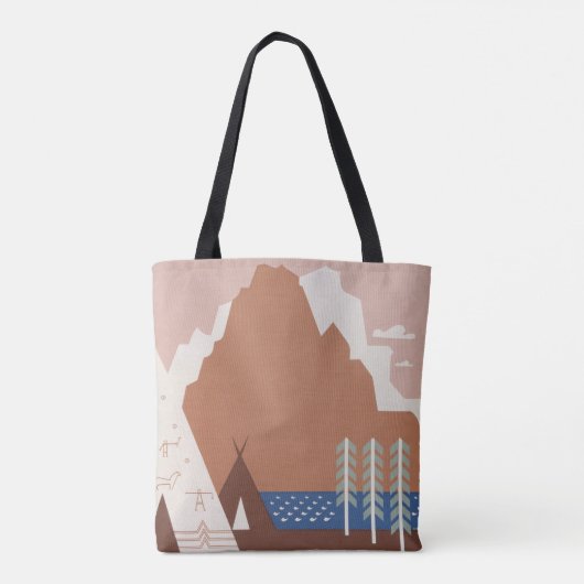 モンタナへの旅行を促進するヴィンテージのポスター。2 トートバッグ (裏面)