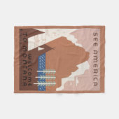 モンタナへの旅行を促進するヴィンテージのポスター。2 フリースブランケット (正面(横))