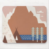 モンタナへの旅行を促進するヴィンテージのポスター。2 マウスパッド (正面)