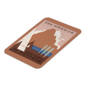 モンタナへの旅行を促進するヴィンテージのポスター。2 マグネット (左側)