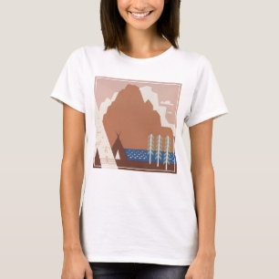 モンタナへの旅行を促進するヴィンテージのポスター。2 Tシャツ