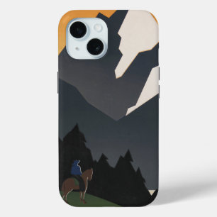 モンタナへの旅行を促進するヴィンテージのポスター。 iPhone 15ケース
