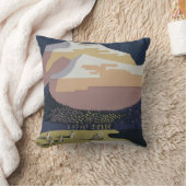 モンタナへの旅行を促進するヴィンテージ旅行ポスター クッション (ブランケット)