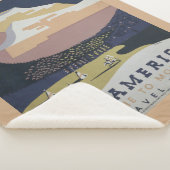 モンタナへの旅行を促進するヴィンテージ旅行ポスター シェルパブランケット (3/4)