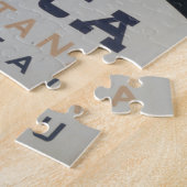 モンタナへの旅行を促進するヴィンテージ旅行ポスター ジグソーパズル (側面)