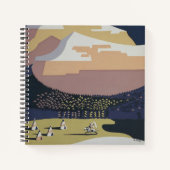 モンタナへの旅行を促進するヴィンテージ旅行ポスター ノートブック (正面)