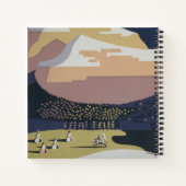 モンタナへの旅行を促進するヴィンテージ旅行ポスター ノートブック (裏面)