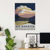 モンタナへの旅行を促進するヴィンテージ旅行ポスター ポスター (ホームオフィス)