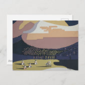 モンタナへの旅行を促進するヴィンテージ旅行ポスター ポストカード (正面/裏面)