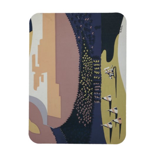 モンタナへの旅行を促進するヴィンテージ旅行ポスター マグネット (縦)