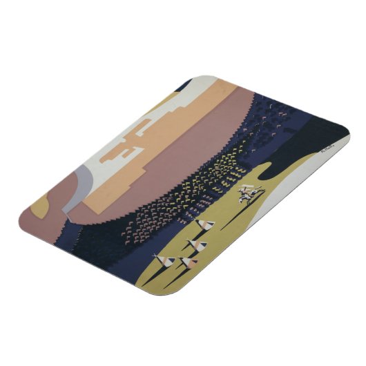 モンタナへの旅行を促進するヴィンテージ旅行ポスター マグネット (左側)