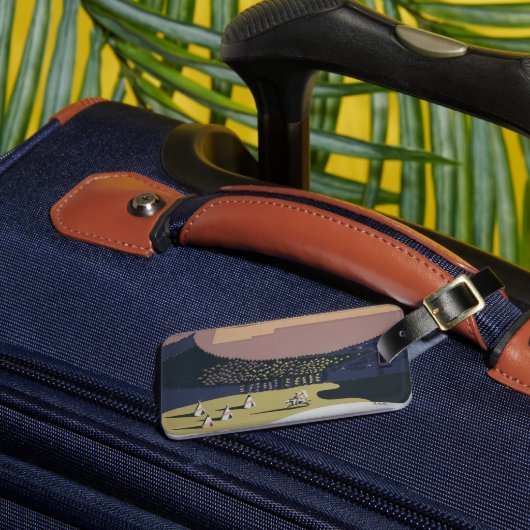 モンタナへの旅行を促進するヴィンテージ旅行ポスター ラゲッジタグ (正面インサイチュ3)