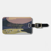 モンタナへの旅行を促進するヴィンテージ旅行ポスター ラゲッジタグ (正面横)