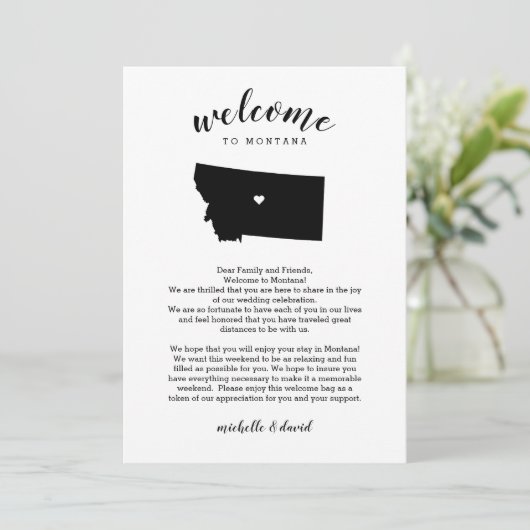 モンタナへようこそ |の結婚レター&旅程 (スタンド正面)