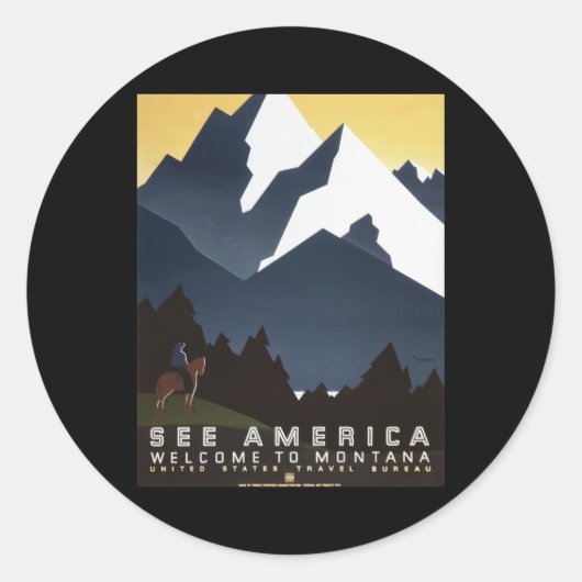 モンタナへようこそ ラウンドシール (正面)