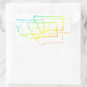 モンタナぼやけル 長方形シール (バッグ)