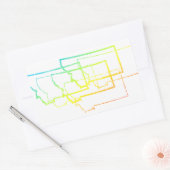 モンタナぼやけル 長方形シール (封筒)