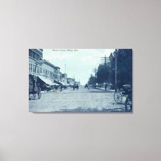 モンタナアベニュービリングスMTのビュー キャンバスプリント (正面)