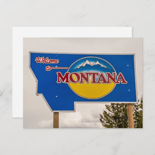 モンタナウェルカムサイン – モンタナ縁ど ポストカード (正面/裏面)