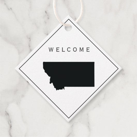 モンタナウェルカムバッグギフト結婚ラベルforウィークエンド フェイバータグ (正面)