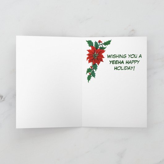 モンタナウエスタンブーツからのクリスマス シーズンカード (内部)