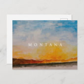 モンタナウォーターカラーマウンテンズランドスケープ絵画ズ ポストカード (正面/裏面)