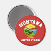 モンタナエスト1889米国州独立記念日 マグネット (正面/裏面)